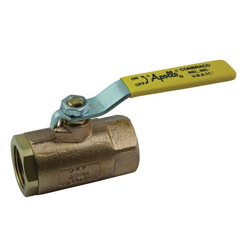 Apollo™ 70-107-41 Ball Valve, 1-1/2 in Nominal, FNPT, 600 psi Pressure Class, Bronze Body, Standard Port, Softgoods Material: PTFE, Domestic