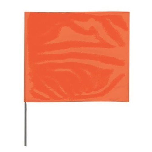 Approved Vendor 4515OG-200 Marking Flag, 15 in Height, 5 in Width, Fluorescent Orange, Vinyl