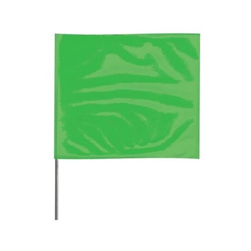 Approved Vendor 4536GG-200 Marking Flag, 4 in Height, 5 in Width, Fluorescent Green, Vinyl