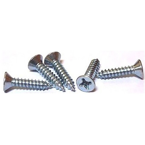 1464APF Self-Tapping Screw, Imperial, #14-10 Diameter - Thread Size, 4 in L, Flat Head, Phillips Drive, Steel, Zinc Plated Finish