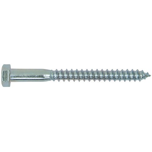 485526 Lag Screw, Imperial, 1/2 in Diameter - Thread Size, 2 in L, Low Carbon Steel, Plain Plated Finish