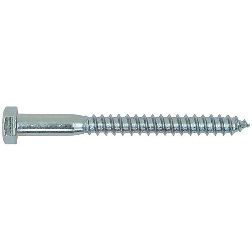 487382 Lag Screw, Imperial, 3/8 in Diameter - Thread Size, 7 in L, Low Carbon Steel, Galvanized Finish