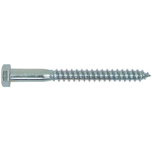 487526 Lag Screw, Imperial, 1/2 in Diameter - Thread Size, 2 in L, Low Carbon Steel, Galvanized Finish