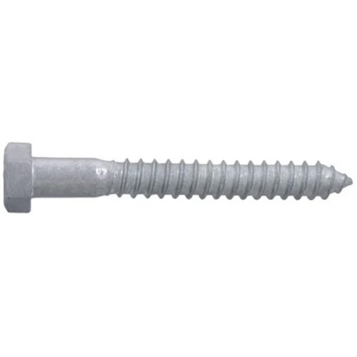 487594 Lag Screw, Imperial, 1/2 in Diameter - Thread Size, 16 in L, Low Carbon Steel, Galvanized Finish