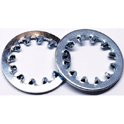 BFA88 Lock Washer, Imperial, #8 Nominal, Internal Tooth, Zinc Plated