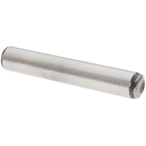 536026 Dowel Pin, M4 Dia, 12 mm L, Steel, Plain Finish