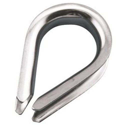 Approved Vendor SHDT56 Wire Rope Thimble, 5/16 in Wire Rope Dia, Stainless Steel, Polished