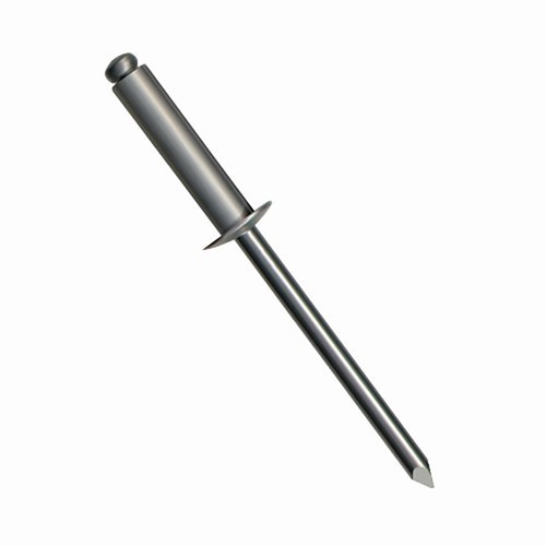 Arconic Fastening Systems Marson AB6-6V Blind Rivet, Aluminum/Steel Body/Mandrel, 3/16 in Rivet Diameter, 3/8 in Length, 0.251 to 0.375 in Grip Range, Domed Head, Open End