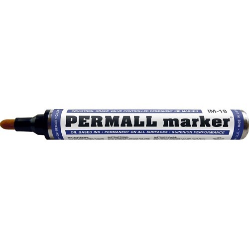 Arro-Mark® 00218 Permanent Marker, Blue Ink, Chisel