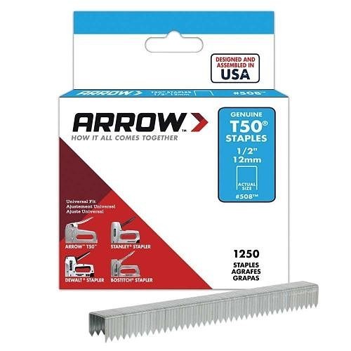 Arrow™ 091-50824 Staples, 0.5 in Leg Length, 3/8 in Crown Width