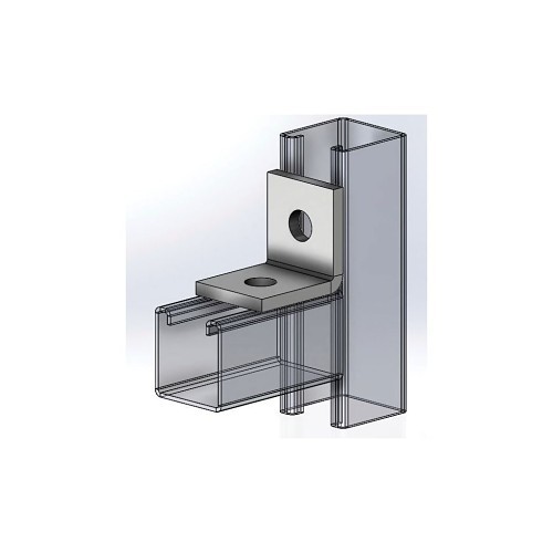 Atkore International Power-Strut® PS604 Corner Angle Bracket, 2 Holes, 1-5/8 in Length, 1-5/8 in Width, 90 deg Bend, Steel