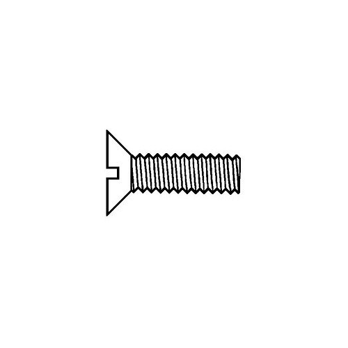 Atlas Screw & Specialty MSF037C062Z Machine Screw, Imperial, 3/8 in-16 Diameter - Thread Size, 5/8 in Overall Length, Flat Head, Zinc Plated, Slotted Drive