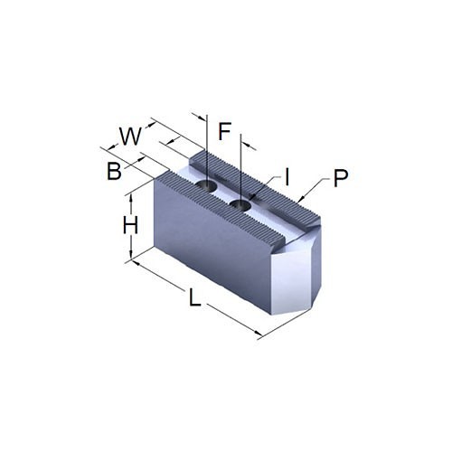 Avery Weigh-Tronix DILLON KW15K-7LP Soft Jaw, 7.00 in Jaw Length, 2.50 in Jaw Width