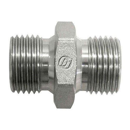 B.W. Rogers 9022-16-08-BRE Steel Pipe Nipple, 1-16 in x 1/2-14 Nominal, Male Bspp x Male Bspp, 49 mm Length, Steel