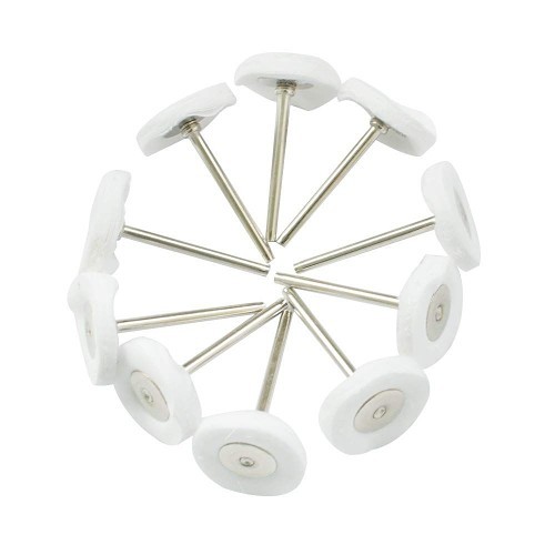 VINWAW 10 PC CLOTH COTTON PAD POLISHING BUFFING SHANK WHEEL FOR FREMEL TOOL