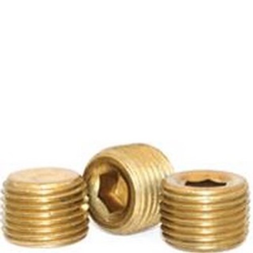 Pipe Plug, Plug, 3/8-18 in Nominal, Socket, Brass
