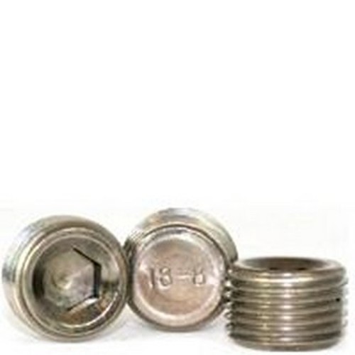 Pipe Plug, Plug, 3/8-18 in Nominal, Socket, 18-8 Stainless Steel