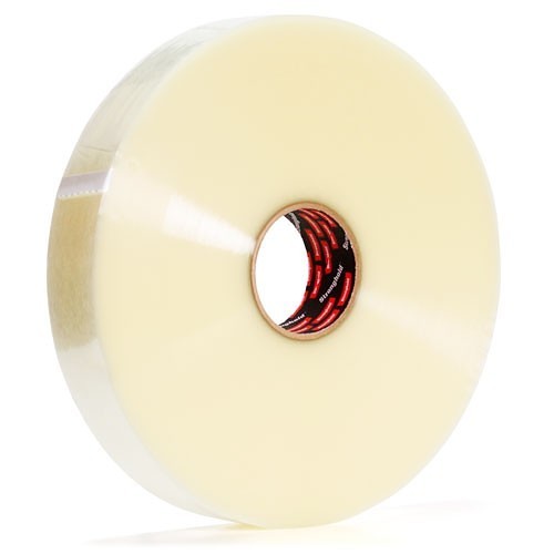 Packaging Tape, Hot Melt Machine Length Carton Sealing Tape, 1640 yd Length, 3 in Width, 1.8 mil Thickness