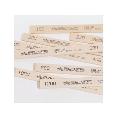 BORIDE 034132 Polishing Stone, 6 in Overall Length, 1/4 in Overall Width, 1 in Overall Height, 220 Grit