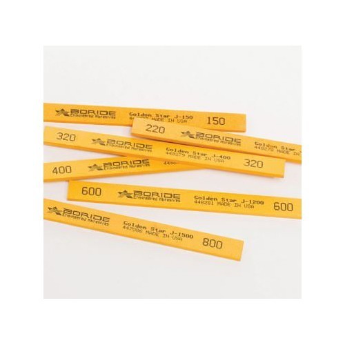 BORIDE 088130 Polishing Stone, 6 in Overall Length, 1/8 in Overall Width, 1/2 in Overall Height, 150 Grit