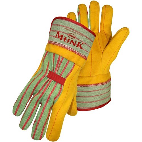 BOSS® 1BC5510L/USA Chore Gloves, Large, #9, 100% Cotton, Gold, 100% Rayon, 11 in Length, Safety Cuff