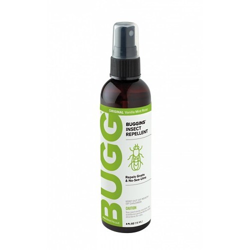 BUGG Products LLC BUGGINS® 22401 Insect Repellent, 4 fl-oz Container, Liquid Form, Natural, Soft Vanilla Scent Odor/Scent