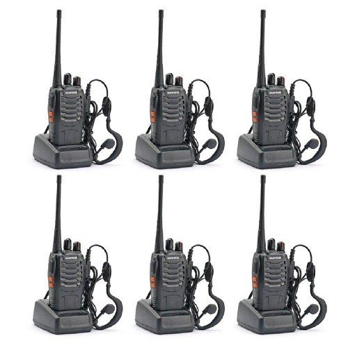 BaoFeng BF-888S Two-Way Radio, 16 Channels, LED Flashlight, 6/Pack