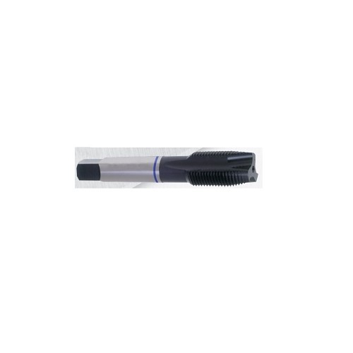 ER80B3010125 Straight Flute Tap, M10 x 1.25 mm Thread, D6 Thread Limit, Plug Chamfer, 3 Flutes, Steam Oxide, High Vanadium Steel