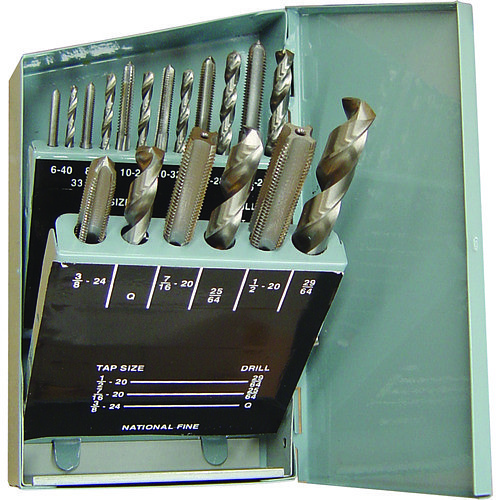 Tap and Drill Set, Metric, 18 Piece, M2 to M12 Tap, 2.05 to 10.2 mm Drill