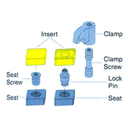 Thread Clamp, Specifications: 1/4-28 Thread, 0.38 in L x 0.37 in W x 0.38 in H