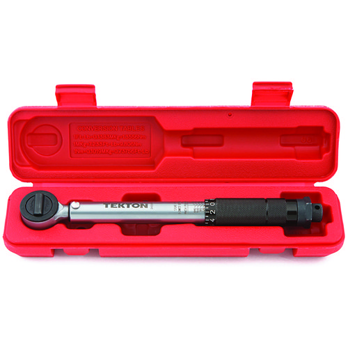 TEKTON® KP8524330 Drive Click Torque Wrench, 3/8 in Drive, 10 to 80 ft-lb, Graduations: 1 in-lb, 14.4 in Overall Length