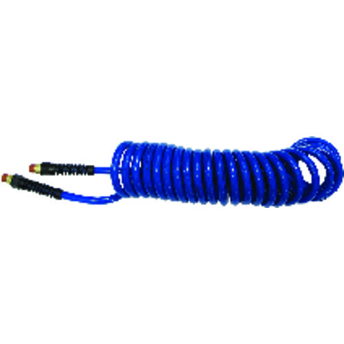 Coilhose® LT51PU1415BB Self-Storing Coolant Hose, 1/4 in Nominal, MNPT, 15 ft Length, Polyurethane