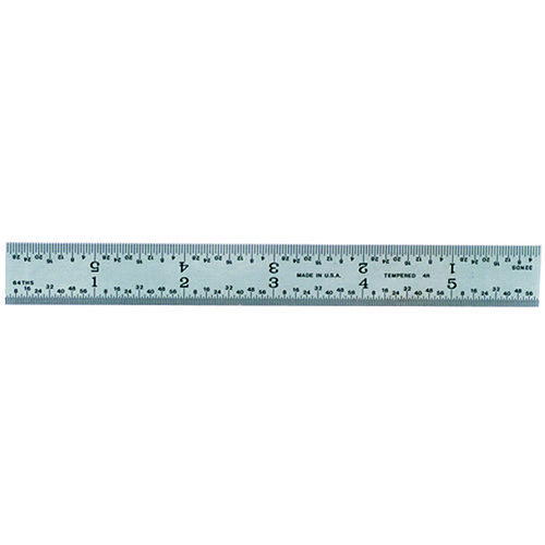 Starrett® MV7052660 Flexible Rule, Graduations: 4R, 6 in Length, Steel, Satin Chrome