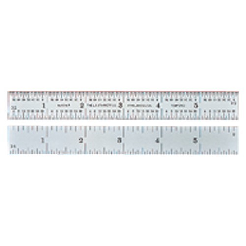 Starrett® MV7052678 Flexible Rule, Graduations: 4R, 6 in Length, Steel, Satin Chrome