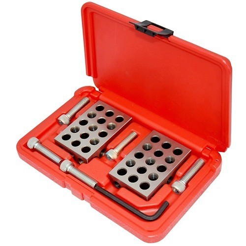 Procheck NM52PR123 Tri Block Set, 2 in Length, 1 in Width, 3 in Height, 0.0001 in Squareness, Hardened Steel