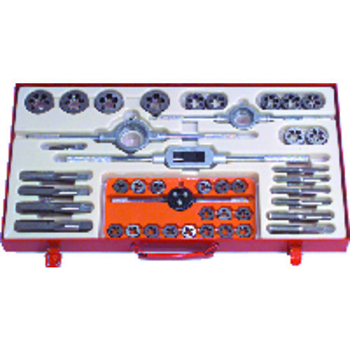 Tap and Round Die Set, 64 Piece, High Speed Steel