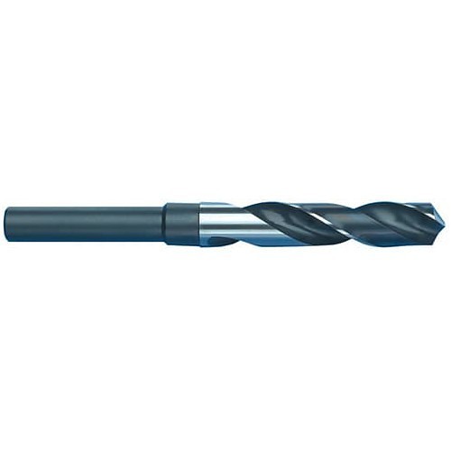 Reduced Shank Drill Bit, 45/64 in Drill, 1/2 in Shank, High Speed Steel