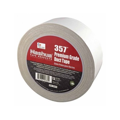 Duct Tape, 60 yd Length, 2 in Width, 13 mil Thickness, White