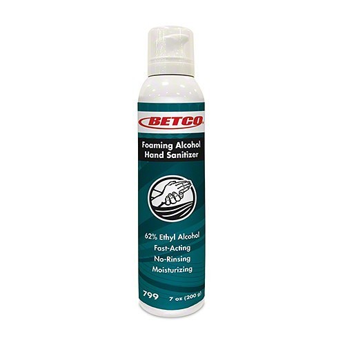 Betco BET 799E6-00 Hand Sanitizer, 7 oz Nominal Capacity, Aerosol Bottle, Pleasant Odor/Scent