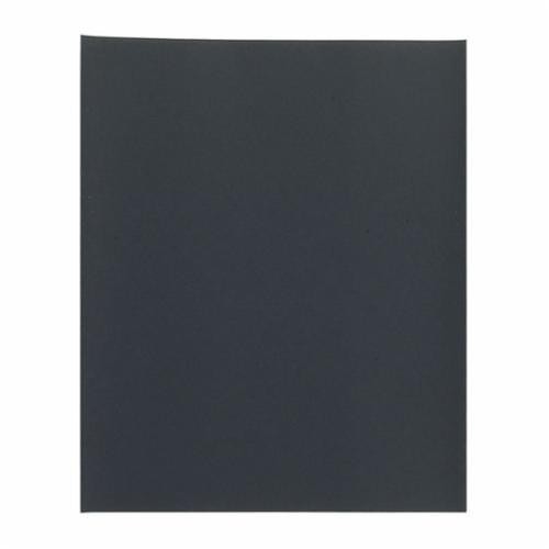 Norton® Black Ice™ 66261139383 T214 Coated Sandpaper Sheet, 11 in L x 9 in W, P600 Grit, Ultra Fine Grade, Aluminum Oxide Abrasive, Paper Backing