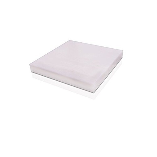 Boedeker Plastics 2X12X12UHMW Sheet, UHMW Polyethylene, Natural White