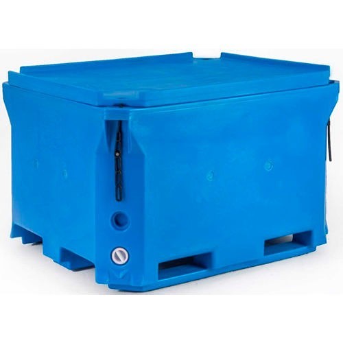 Bonar Plastics 1926579 Insulated Box with Lid, 2000 lb, Blue