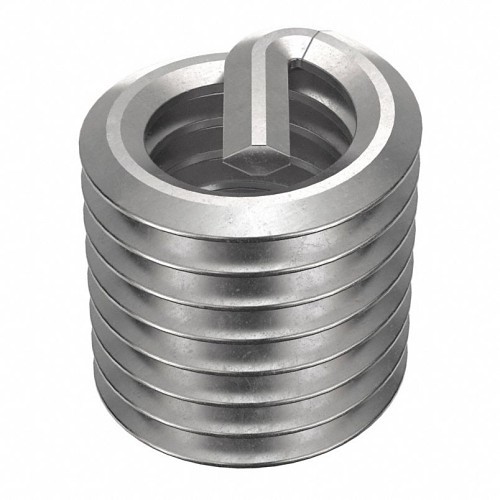 Bordo 3520-6.00X1.5DNT Helical Thread Insert, Free Running, Right Hand, Metric Coarse Thread, M6-1 Internal Thread, M6-1 External Thread, 9 mm Length