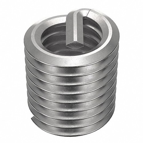 Bordo 3520-8.00X1.5DN Helical Thread Insert, Free Running, Right Hand, Metric Coarse Thread, M8-1.25 Internal Thread, M8-1.25 External Thread, 12 mm Length