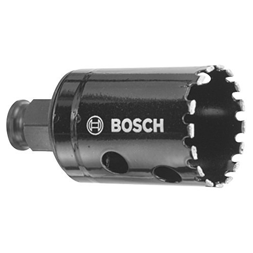 Bosch HDG112 Hole Saw, 1-1/2 in Dia, 1-1/2 in D Cutting, Vacuum Brazed Diamond Grit Cutting Edge