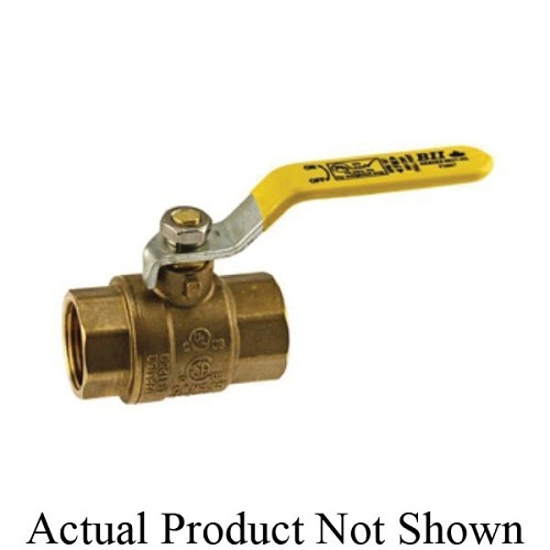 Boshart Industries 0827-20 Ball Valve, 2 in Nominal, FNPT End Style, Brass Body, Full Port, PTFE Softgoods