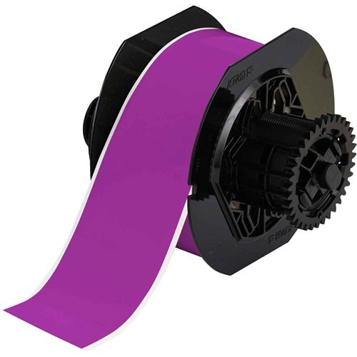 Brady® B30C-2250-595-PL Label Printer Ribbon, 100 ft Length, 2-1/4 in Width, Vinyl, Purple