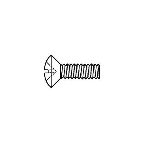 Machine Screw, Imperial, 1/4 in-20 Diameter - Thread Size, 1-1/2 in Overall Length, 18-8 Stainless Steel, Oval Head, Phillips Drive