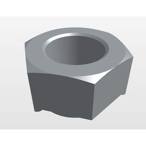 Hex Weld Nut, Imperial, 1/2 in-13 Diameter - Thread Size, Low Carbon Steel, Plain