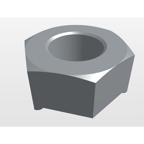 Hex Weld Nut, Metric, M10-1.5 Diameter - Thread Size, Low Carbon Steel, Plain